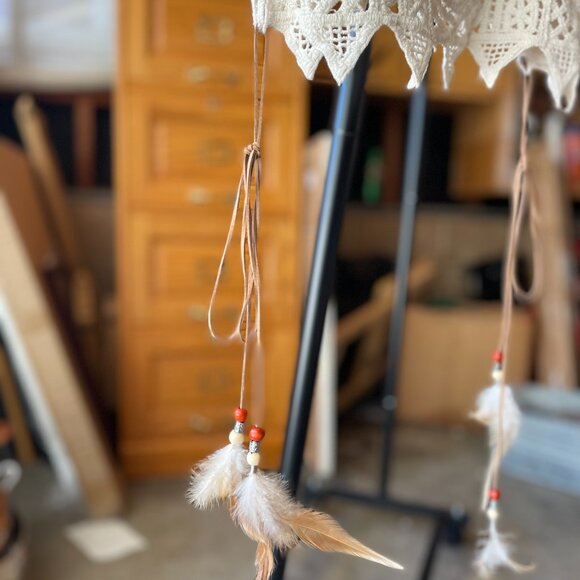 Crochet top with feather side strings - Picture 2 of 3